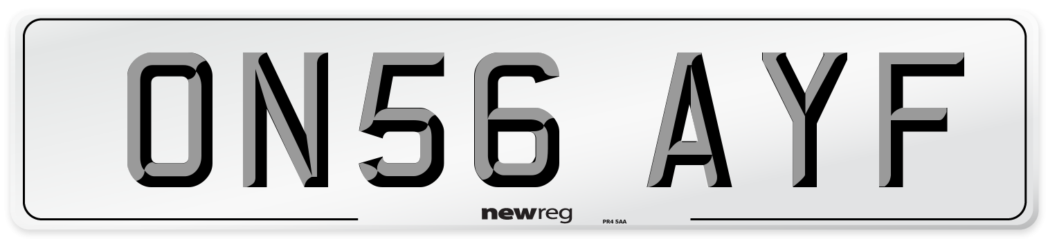 ON56 AYF Number Plate from New Reg